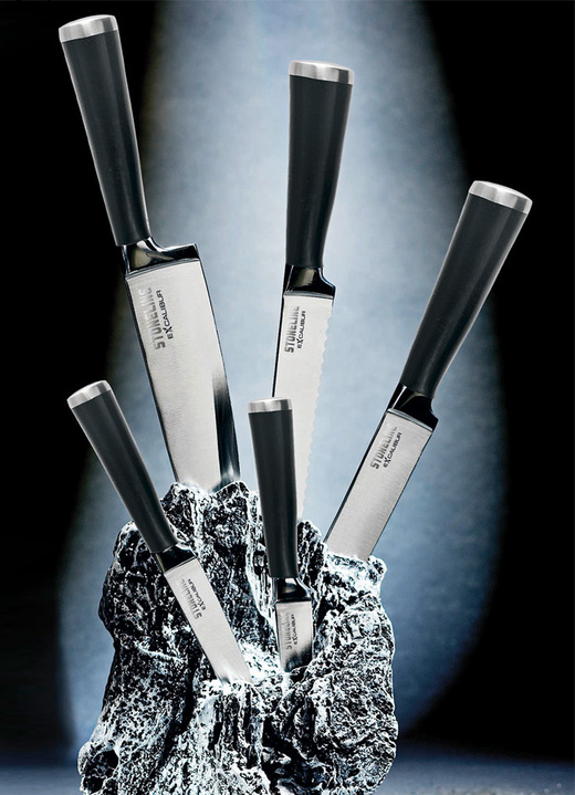 Messen & snijapparaten - Stoneline® Excalibur® messenblok, 7 stuks, in Farbe ANTRACIET