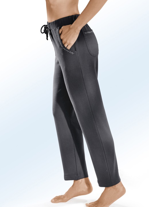 Vrijetijds pantalons - Broek met decoratieve klinknagels, in Größe 018 bis 056, in Farbe ANTRACIET Ansicht 1