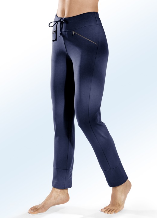 Vrijetijds pantalons - Broek met comfortabele elastische tailleband, in Größe 018 bis 056, in Farbe MARINE Ansicht 1