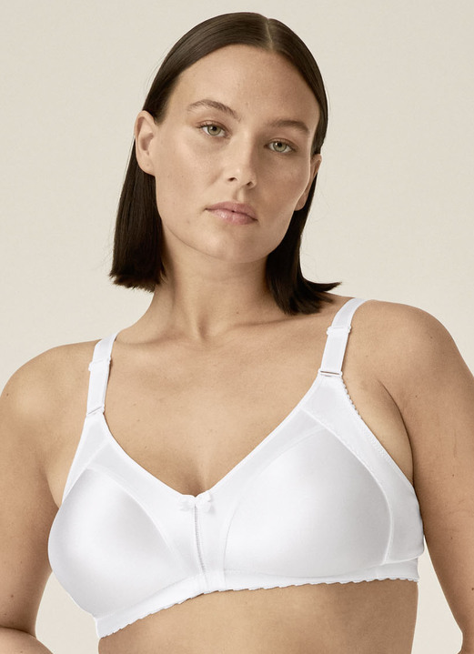 T-shirt-bh - Naturana minimiser bh met voorgevormde cups, in Größe 075 bis 105, in Cup B, in Farbe WIT Ansicht 1