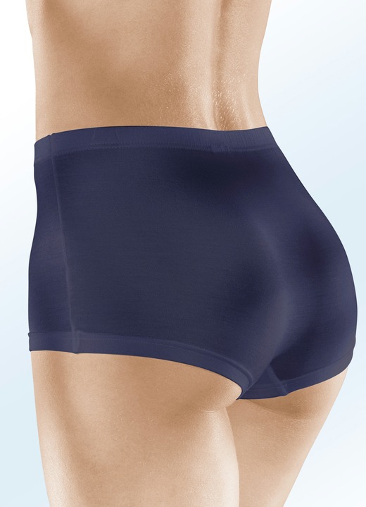 Slips - Vierpack broeken met elastische tailleband, in Größe 036 bis 050, in Farbe 2X BORDEAUX, 2X MARINE Ansicht 1
