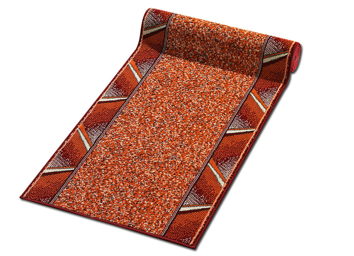 Tapijten - Loper op maat gemaakt, geschikt voor vloerverwarming, in Größe 103 (Loper, 70 cm breed) bis 109 (loper, 120 cm breed), in Farbe ROOD Ansicht 1