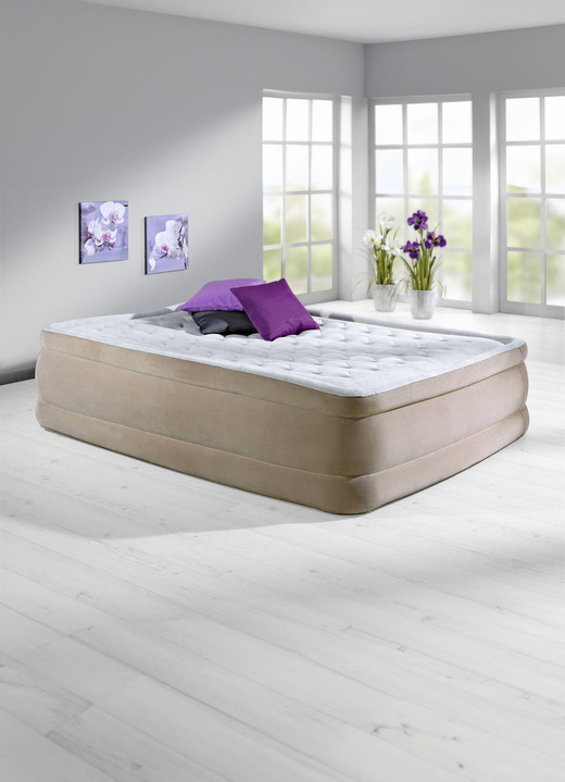 Meubels - Comfortabel luchtbed met draagtas om op te bergen, in Farbe BEIGE, in Ausführung Maximale belastbaarheid ca. 136 kg. Afmetingen: B 99 x L 191 cm Ansicht 1