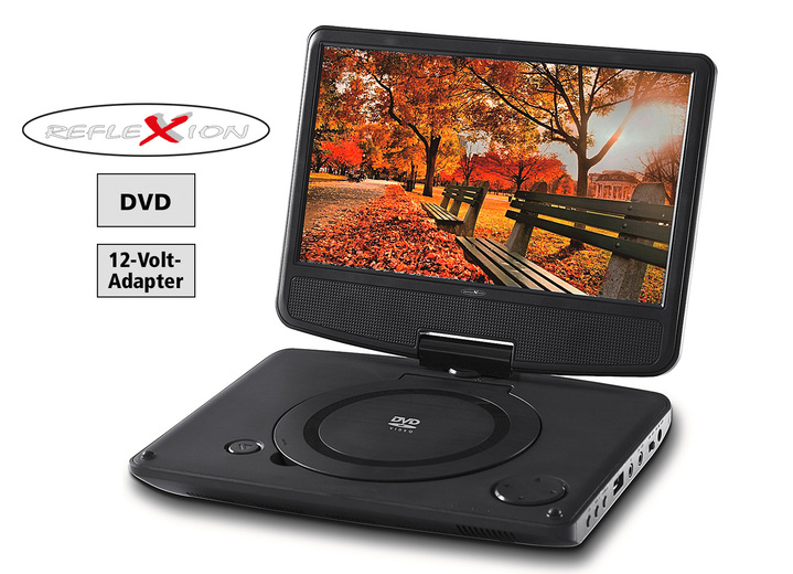 Computers & elektronica - Draagbare dvd-speler Reflexion DVD 7002, in Farbe SCHWARZ Ansicht 1