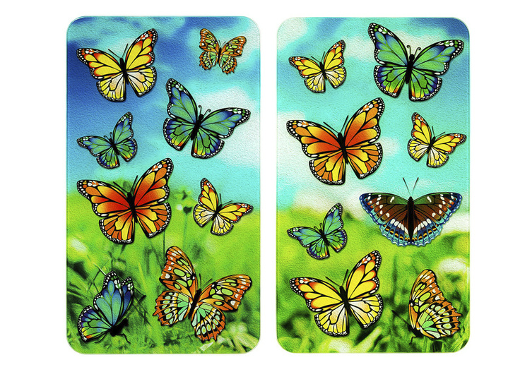 Huishoudhulpjes - WENKO kachelafdekplaten vlinders, set van 2, in Farbe VLINDERS