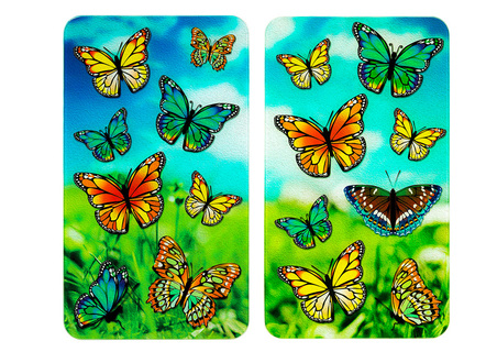 WENKO kachelafdekplaten vlinders, set van 2