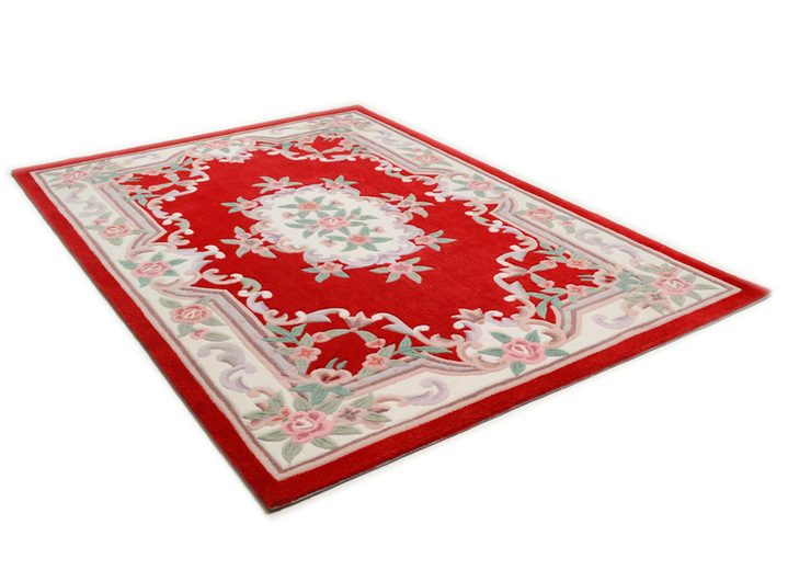 Tapijten - Handgetufte matten en tapijten, in Größe 111 (vloerkleed, 60 x 90 cm) bis 325 (slaapkamermat, 3-delig), in Farbe ROOD Ansicht 1