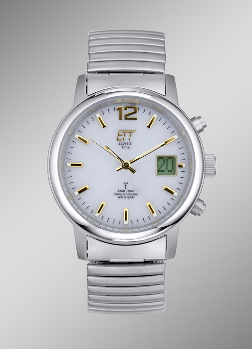 Radiografische-/solarhorloges - ETT radio solar herenhorloge in titaniumlook, in Farbe  Ansicht 1
