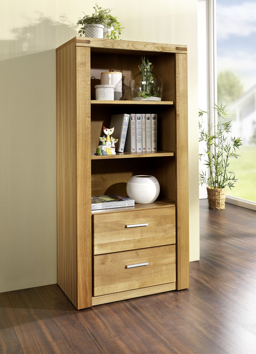 Meubels - Plank met massief houten fronten, in Farbe WILD EIKEN