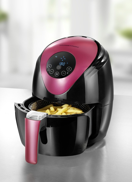 Hetelucht friteuses - Digitale heteluchtfriteuse - bespaart tijd en energie!, in Farbe ZWART-BESSEN Ansicht 1