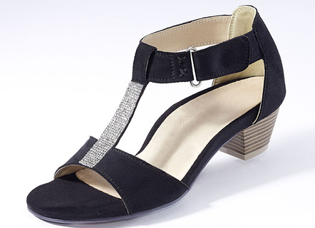 Andrea Conti sandalen met fonkelende strasssteentjes