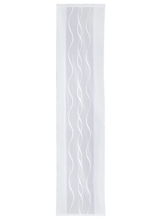 Modern - Schuifgordijn golf met recht uiteinde, in Größe 458 (H 225 x B 57 cm) bis 462 (H 245 x B 57 cm), in Farbe WIT Ansicht 1