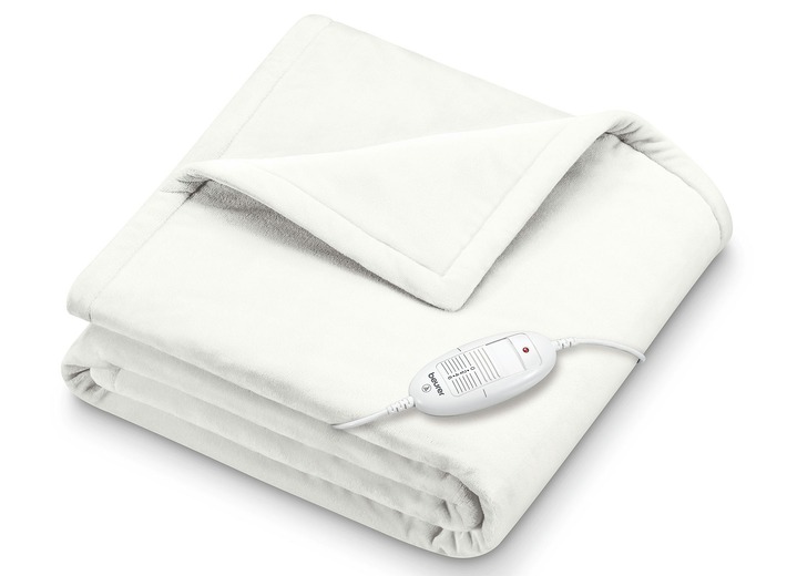 Warmte & ontspanning - ‘Beurer‘warmtedeken HD 75 in verschillende kleuren, in Farbe WIT Ansicht 1