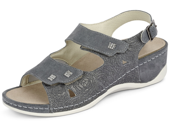 Sandalen & slippers - Mubb-sandaal met elastische inzet bij de bal, in Größe 036 bis 042, in Farbe GRIJS Ansicht 1