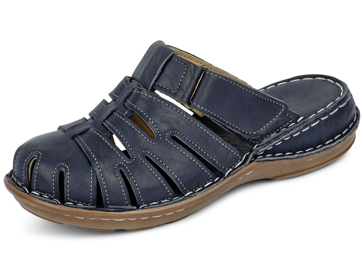 Sandalen & slippers - Gemini klomp van gekleurd rundnappaleer, in Größe 036 bis 042, in Farbe MARINE