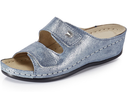 Comfortabele damesmuiltjes, breedte G, met klittenbandsluiting
