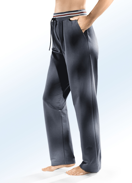 Vrijetijds pantalons - Broek met elastische tailleband rondom, in Größe 018 bis 054, in Farbe ANTRACIET Ansicht 1