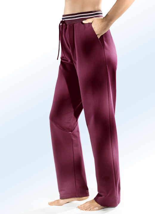 - Broek met elastische tailleband rondom, in Größe 018 bis 054, in Farbe BORDEAUX