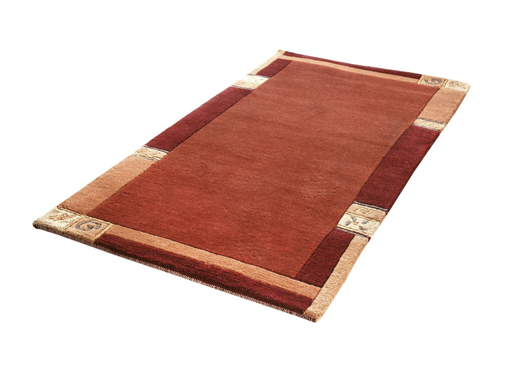 Tapijten - Handgeknoopte bruggen en tapijten van hoge kwaliteit, in Größe 101 (Brug, 40 x 60 cm) bis 304 (Tapijt rond, ظ 150 cm), in Farbe ROOD Ansicht 1