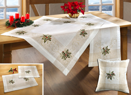 Kerstkamer- en tafelaccessoires met een subtiel design