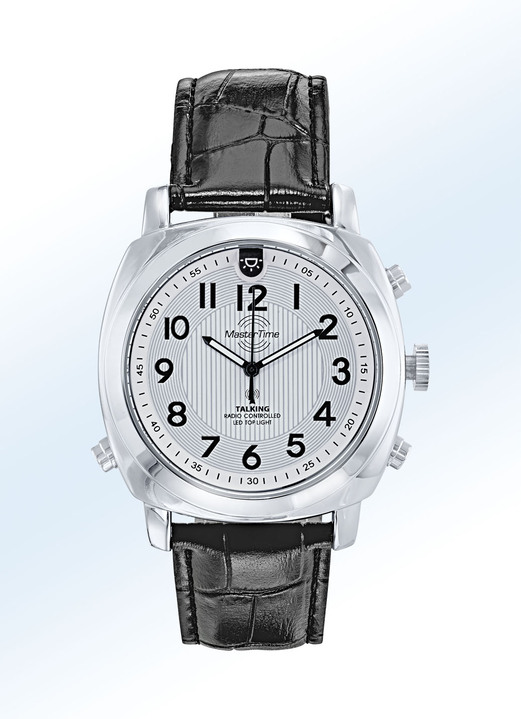 - Radiopartnerhorloge met leren band, in Farbe