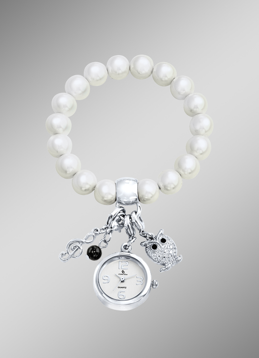 Rekbare band - Edelstenen armband met bedels, in Farbe , in Ausführung schelpenkralen Ansicht 1
