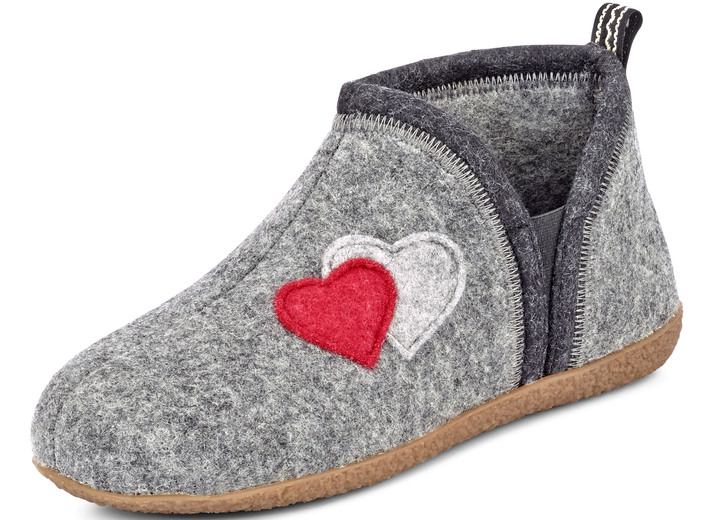 - Slippers met contrasterende gekleurde applicaties, in Größe 036 bis 042, in Farbe LICHTGRIJS Ansicht 1