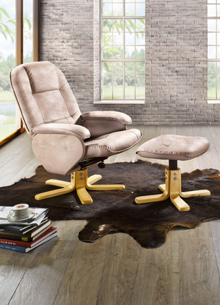 Relaxfauteuil met kruk