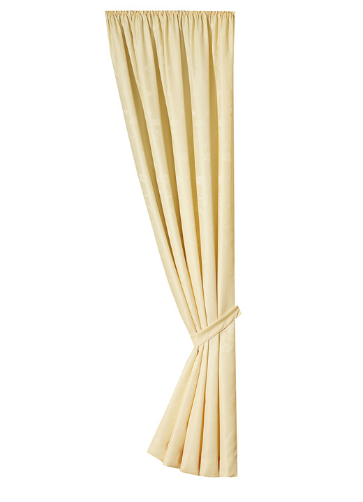 Klassiek - Prachtige enkele sjaal met een elegante glans, in Größe 364 (H 150 x B 132 cm) bis 899 (Gordijnhouder, set van 2, ca. 60 cm), in Farbe NATUUR Ansicht 1