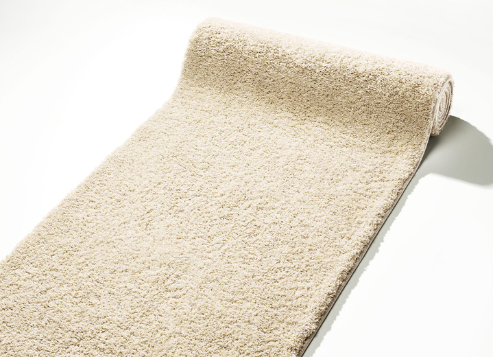 Tapijten - Onderhoudsvriendelijke loper op maat gemaakt, in Größe 102 (Loper, 60 cm breed) bis 106 (Loper, 100 cm breed), in Farbe BEIGE Ansicht 1