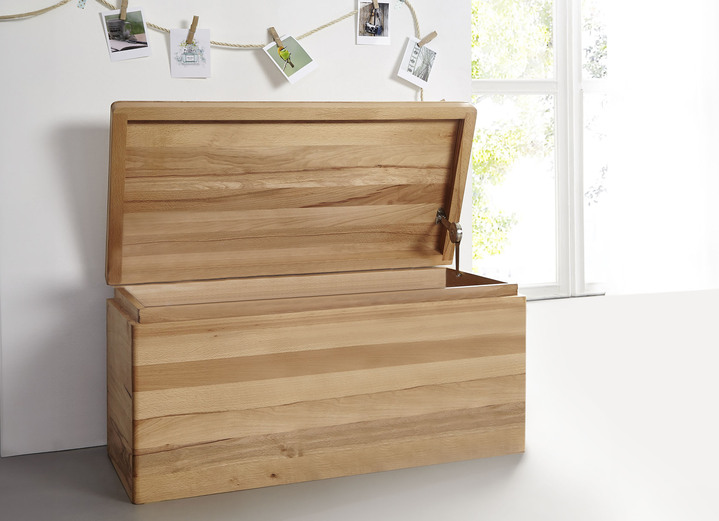 Kleine meubels - Massief houten kist met afgeronde hoeken en randen, in Farbe KERNBOEK, in Ausführung Kist Ansicht 1