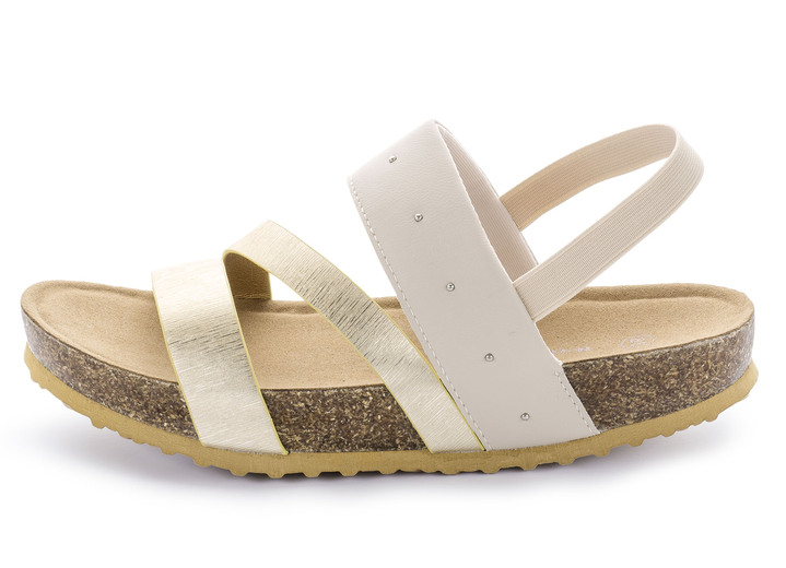 Sandalettes & slippers - Walkmaxx®-sandalen, in Größe 036 bis 042, in Farbe BEIGE-GOUD Ansicht 1