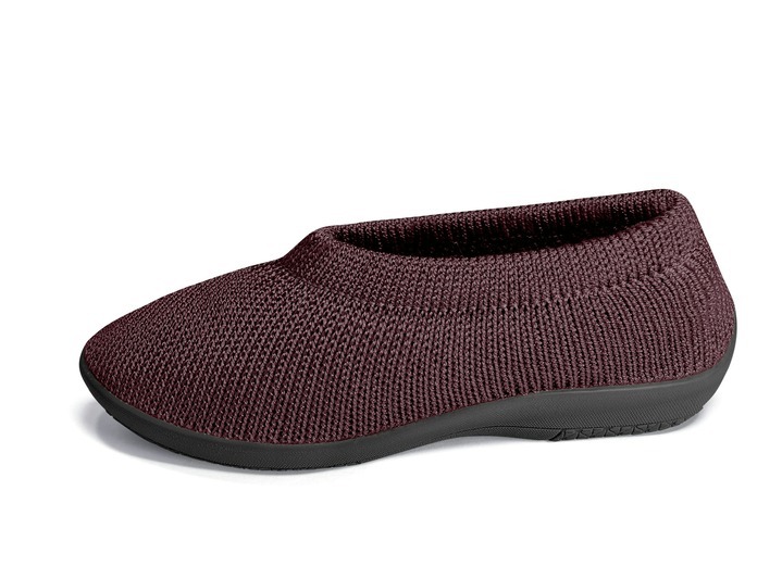 Comfortschoenen - Ballerina met elastische insteek, in Größe 036 bis 042, in Farbe BORDEAUX Ansicht 1