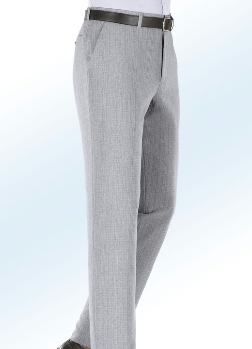 Broeken - Broek in linnen-look in 2 kleuren, in Größe 024 bis 110, in Farbe LICHTGRIJS GEMÊLEERD