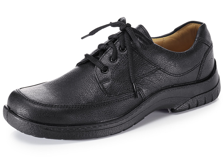 Instappers & veterschoenen - GINO GALANTE veterschoenen van fijn leer, in Größe 040 bis 047, in Farbe ZWART Ansicht 1
