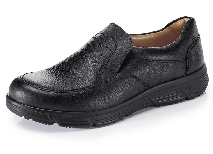 Instappers & veterschoenen - GINO GALANTE, comfortabele herenpantoffels, breedte K, met uitneembaar voetbed, in Größe 039 bis 046, in Farbe ZWART Ansicht 1