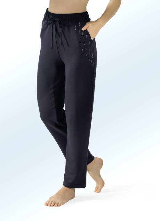 Vrijetijds pantalons - Broek met spijkerversiering, in Größe 018 bis 054, in Farbe MARINE Ansicht 1