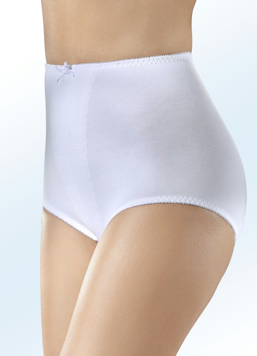 Slips - Pak van twee Sassa pantybroekjes met versteviging, in Größe 075 bis 100, in Farbe 2X WEISS Ansicht 1