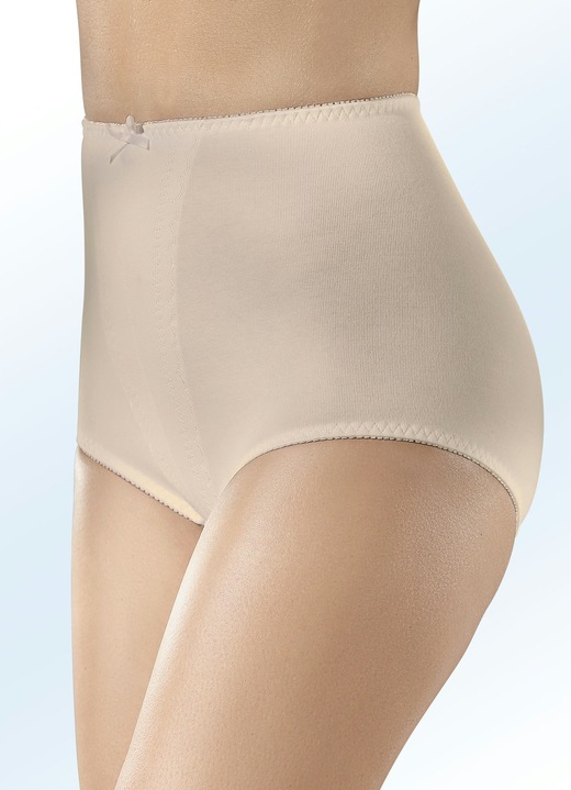 Slips - Pak van twee Sassa pantybroekjes met versteviging, in Größe 075 bis 100, in Farbe 2X POEDER Ansicht 1