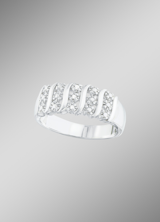 Ringen - Mooie damesring met diamanten, in Größe 160 bis 220, in Farbe  Ansicht 1