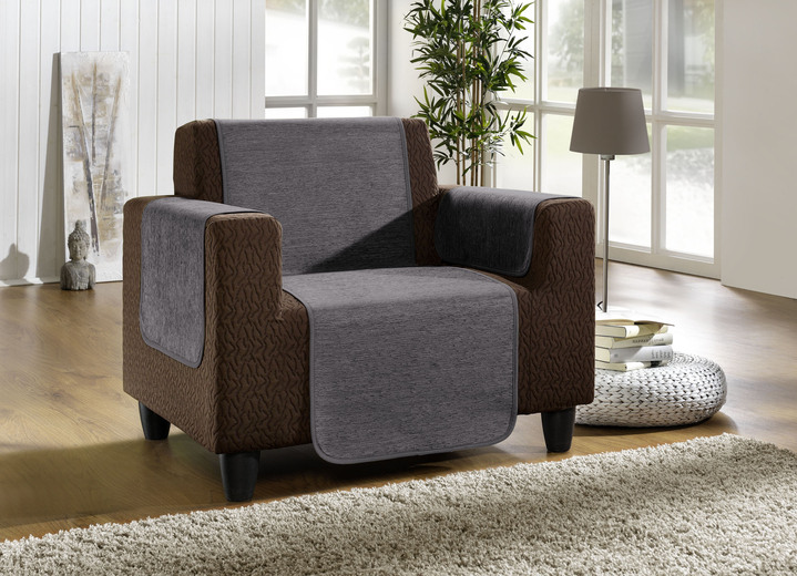 Woonaccessoires - Fauteuil beschermer, in Größe 101 (Fauteuilbeschermer, 50 x 150 cm) bis 905 (Kussenslopen, set van 2, 40 x 40 cm), in Farbe ANTRACIET Ansicht 1