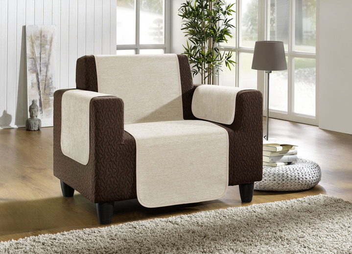Woonaccessoires - Fauteuil beschermer, in Größe 101 (Fauteuilbeschermer, 50 x 150 cm) bis 905 (Kussenslopen, set van 2, 40 x 40 cm), in Farbe CREME Ansicht 1
