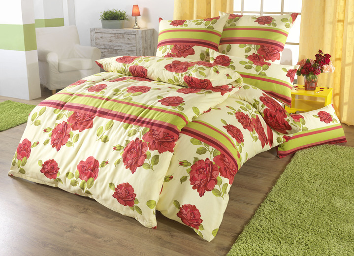 Beddengoed - Prachtig vormgegeven beddengoedset, in Größe 111 (40/80 cm + 135/200 cm) bis 115 (80/80 cm + 155/220 cm), in Farbe ROOD Ansicht 1