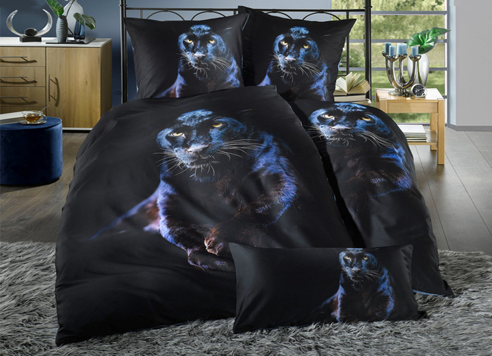 - Uitzonderlijke beddengoedset van Florella, in Größe 111 (40/80 cm + 135/200 cm) bis 112 (80/80 cm + 135/200 cm), in Farbe ZWART