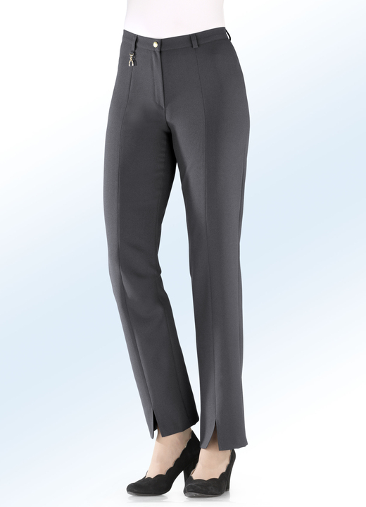 Broeken - Broek met stretchband, in Größe 018 bis 245, in Farbe DONKERGRIJS Ansicht 1