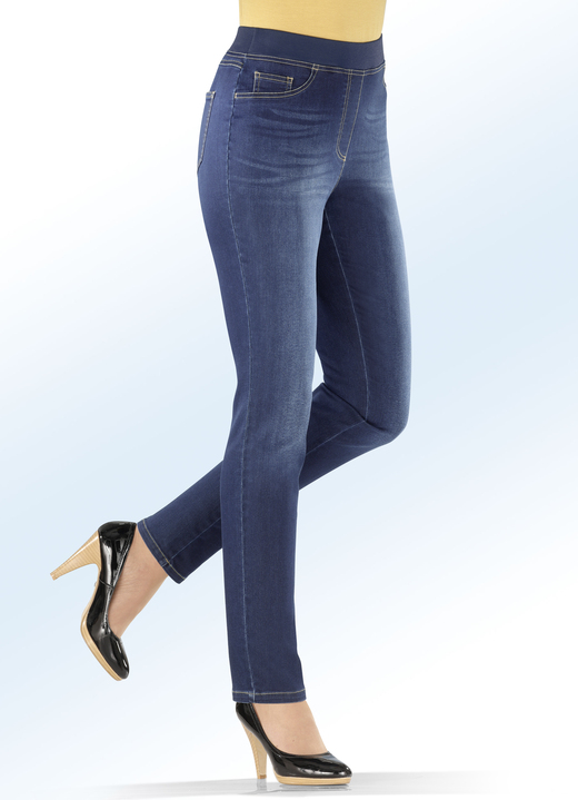 Broeken met elastische band - Power-stretch jeans, pull-on-model, in Größe 018 bis 092, in Farbe JEANSBLAUW Ansicht 1