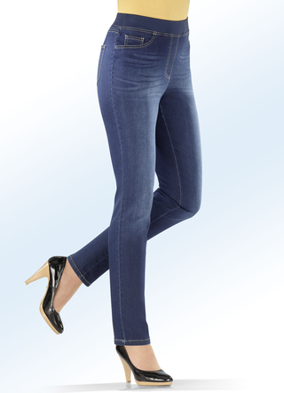 power stretch jeans in pull-on stijl