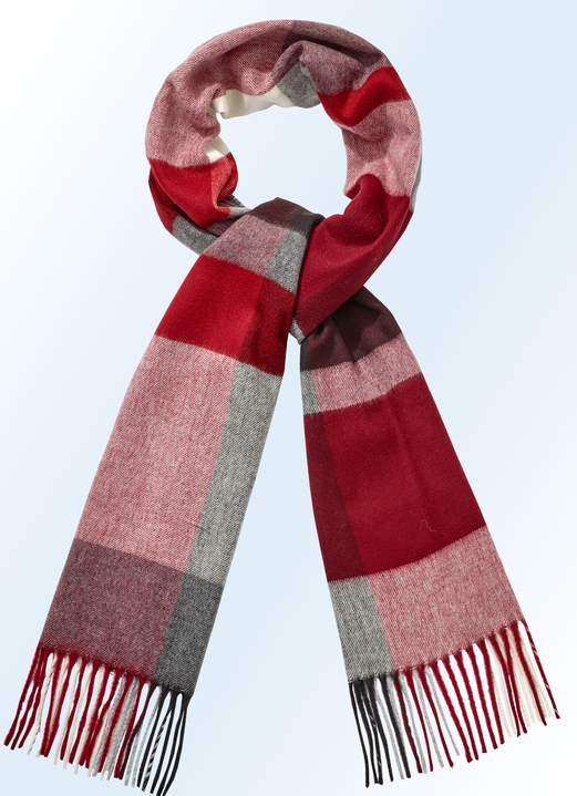 - Sjaal met gedraaide franjes, in Farbe ROOD-MEERKLEURIG Ansicht 1