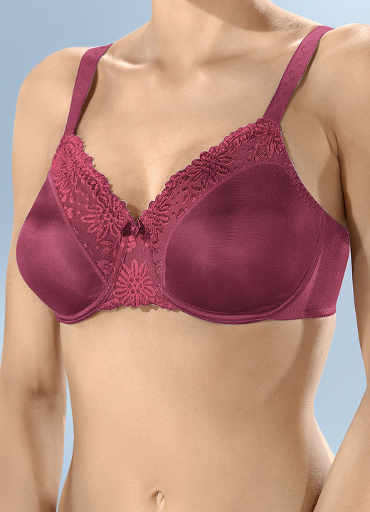 Damesondergoed - Triumph Ladyform Soft Minimizer Beugelbeha, in Größe 075 bis 095, in Cup D, in Farbe BORDEAUXROOD Ansicht 1