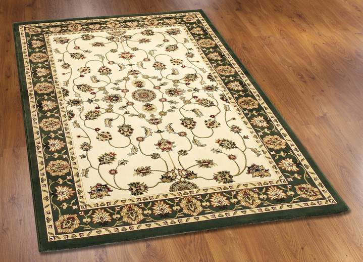 Tapijten - Bruggen en tapijten met fijne bloemendetails, in Größe 111 (vloerkleed, 60 x 105 cm) bis 288 (Tapijt, 240 x 330 cm), in Farbe DONKERGROEN Ansicht 1